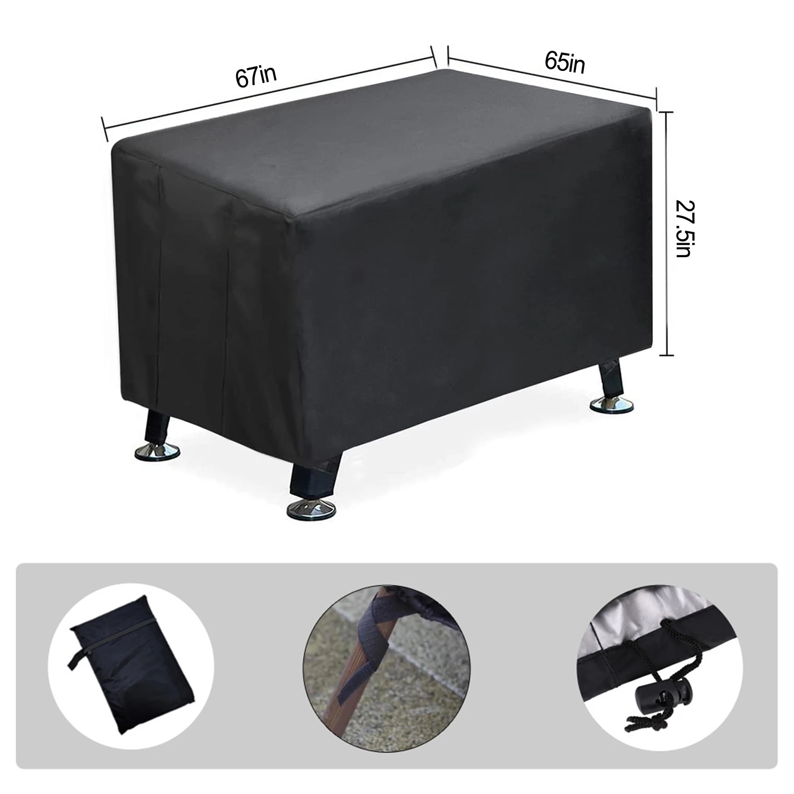 High Quality Hot Sale Table Cover Covers UV Resistant Waterproof Black Indoor Games Parts Outdoor/Indoor
