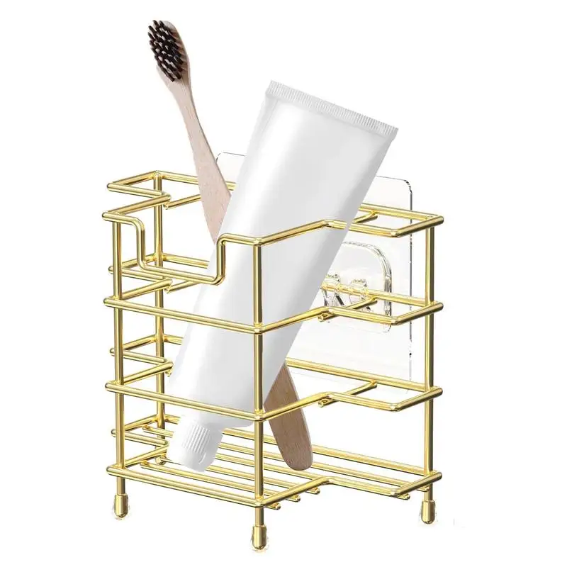

3Holes Wall Mounted Toothbrush Holder Stainless Steel Electric Toothpaste & Razor Holder Toothbrush Storage Rack Bath Organizer