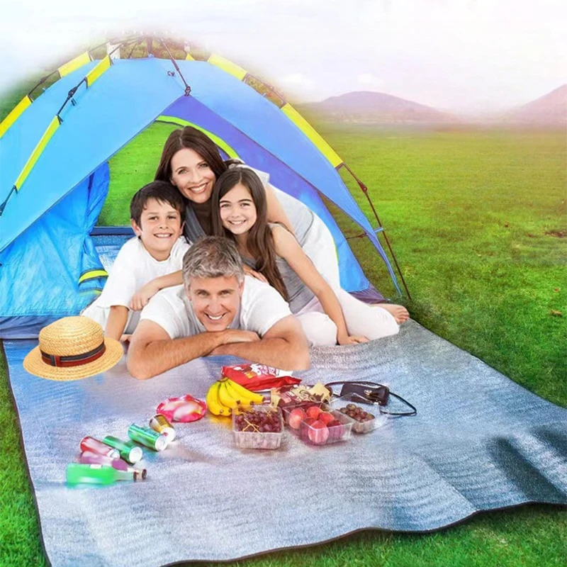 

Outdoor Waterproof Camping Mat,Portable Picnic Blanket Beach Mat Sleeping Pad,Aluminum Foil EVA Foam Mat Tent Sleeping Mattress