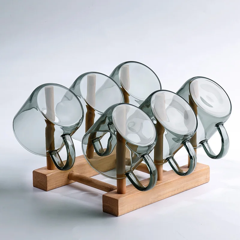 Cups Household Thicken Transparent Glass Teacup Heat Resistant High Temperature Explosion Proof Tea Scented Tea Coffee Cups