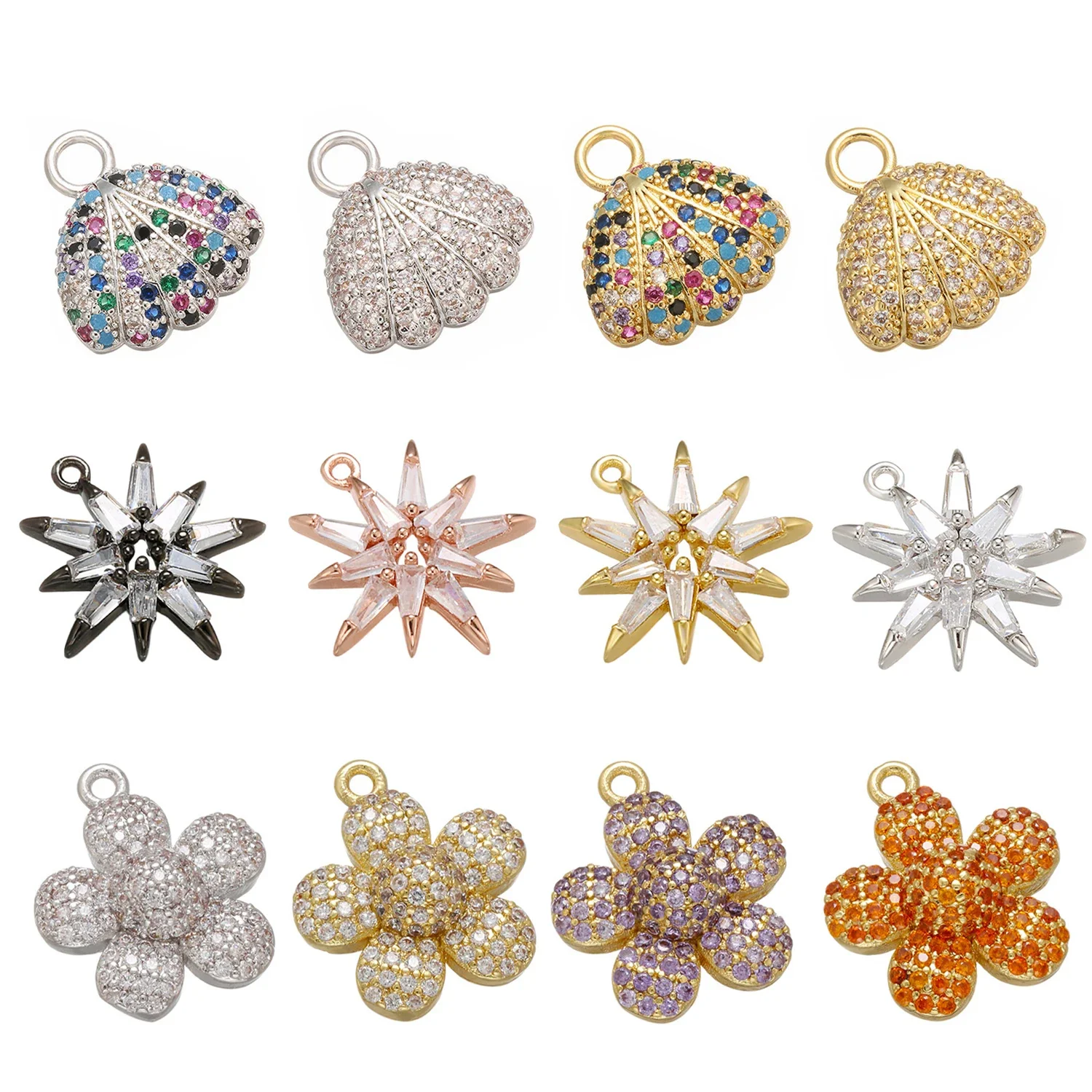 

Sea Animal Pendants Inlaid Zircon Metal DIY Jewlery Making Choker Bracelet Supplies Diy Creative Necklace Chain Findings Gifts