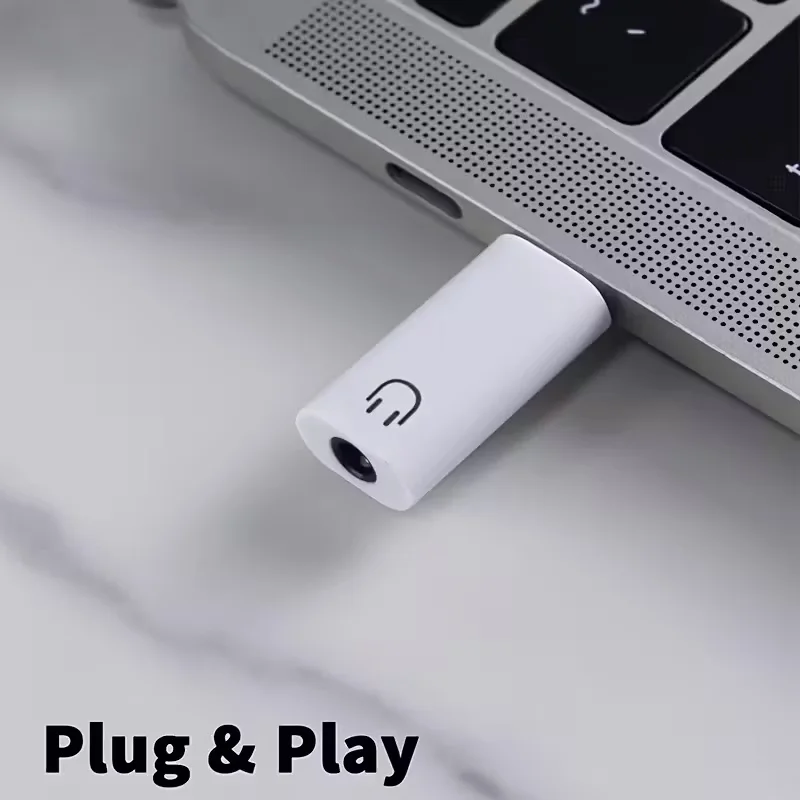 USB C to 3.5mm Headphone Jack Adapter - Type C to Aux Audio Dongle