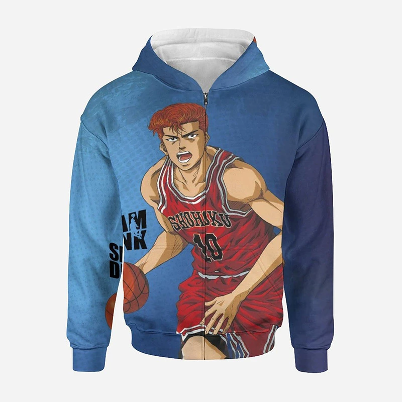 Cartoon Anime Slam Dunk 3d Print Fashion New Full Zip Hoodie Boy Girl Kids Zipper Sweatshirt Casual Harajuku Hooded Coat Aliexpress