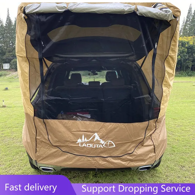 Autó Csomagtartó Sátor Napfényes Esőálló Hátsó Suv Önjáró Túra Grillező Kemping Farok Hosszabbító Turista Tíz