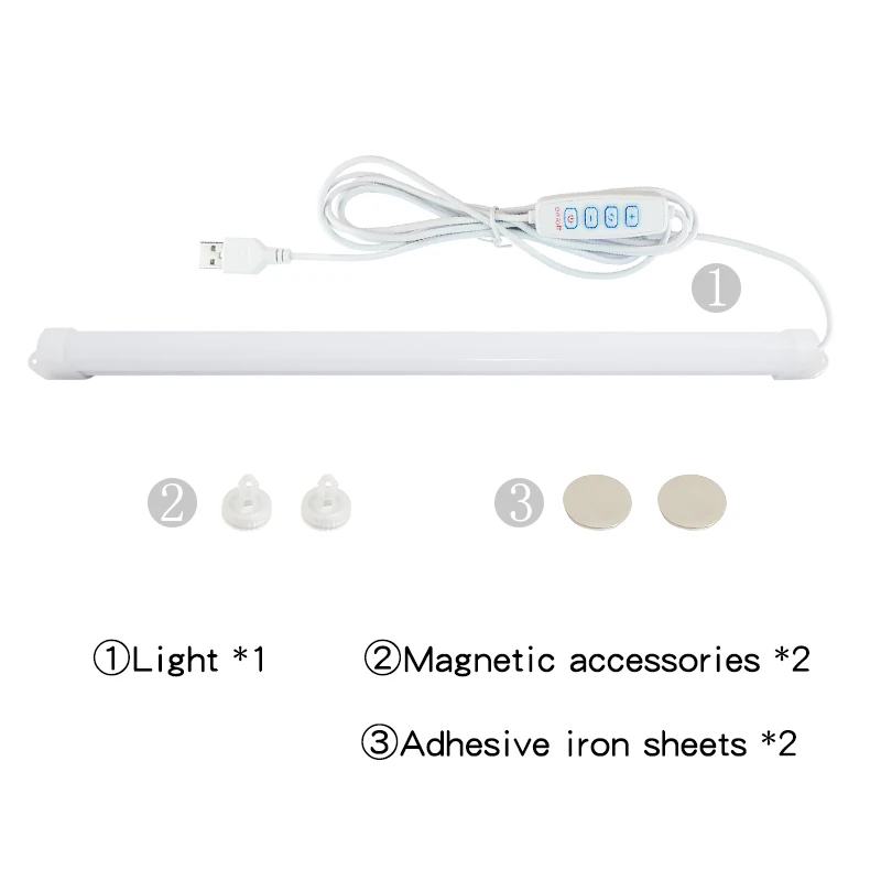 LED Night Light 1PC LED Under Cabinet Lighting USB Plug Dimmable 3 Color Changes Kitchen Bedroom Lighting With Magnetic Strip