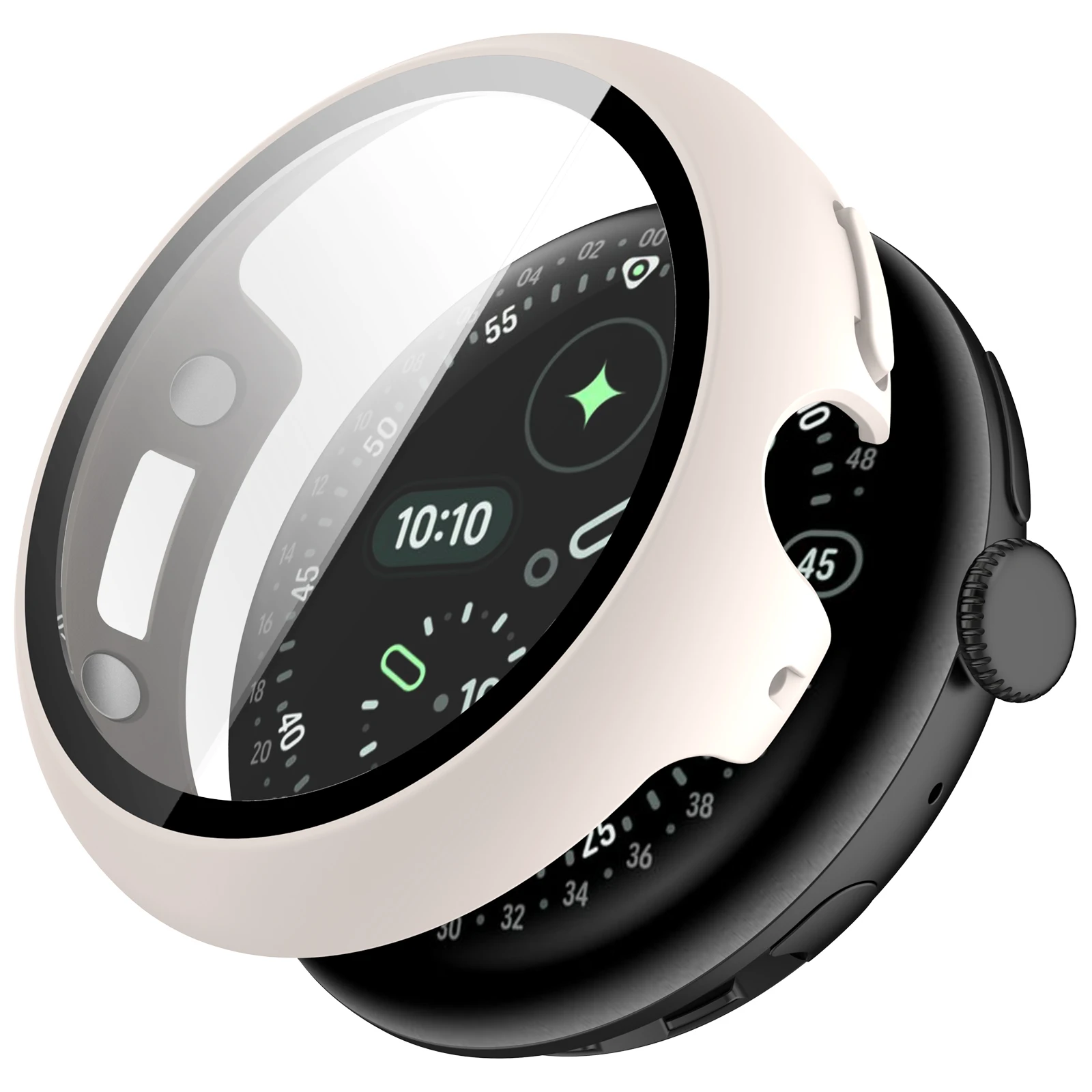 Premium Tempered Glass Protective Shell for Pixel Watch - All-Around Protection & Stylish Bumper Cover