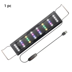 Sleek & Adjustable LED Aquarium & Reptile Light with Multi - Timer Settings - No plug (Black 1pc)