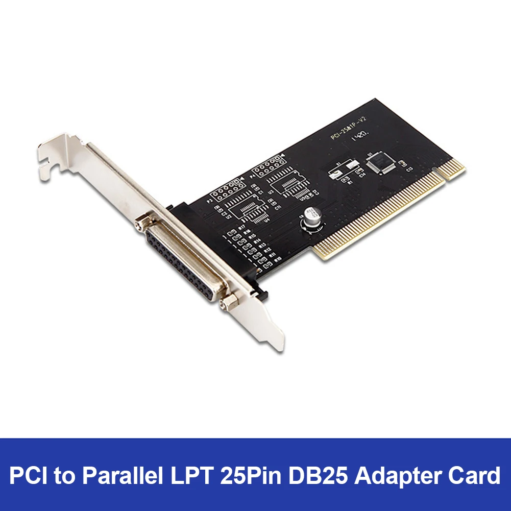 Pci Adaptador Cartão Pci para Paralelo Lpt 25pin Db25 Impressora Porta Controlador Placa de Expansão para Computador Desktop