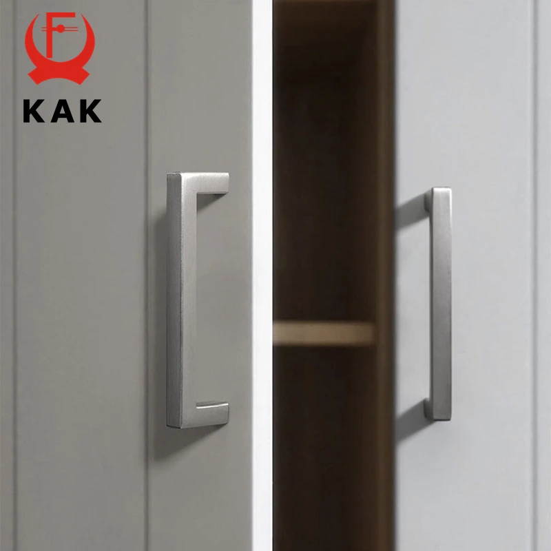 Furniture Knobs KAK Aluminum Alloy Black Furniture Handle Shoe Cabinet Knobs and Handles Kitchen Cupboard Door Pulls Furniture Door Hardware