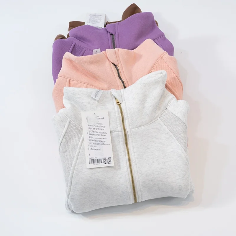 Neuer Verdickter Hochkragen-Pullover für Damen, Sport-Halbreißverschluss-Jacke, Langarm-Laufjacke für Fitness und Yoga – Detail 12