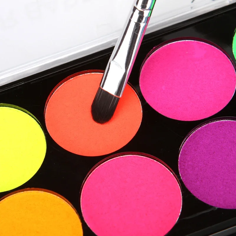 8 Colors Face Body Art Paint UV Glow Fluorescent Glowing Christmas Halloween Party Fancy Dress Beauty Makeup Tool 6