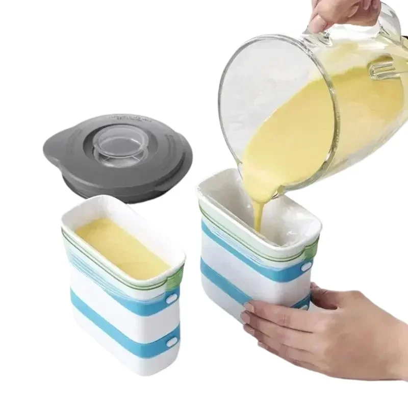 Freezer Food Block Maker 6 Cup Vertical Up Freezer Food Meal Prepare Bag Storage Soup For Easy Kitchen Ice Making Tool