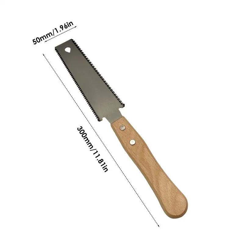 Hand Saw Non-slip Wooden Handle Pull Saw Flush Cut Flexible Handsaw Woodworking Cutting Tool