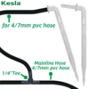 KESLA 50x Garden 4/7mm Hose Transparent Bend Arrow Dripper 1/4'' Drip Emitter Water Saving Sprinkler Micro Irrigation Greenhouse 4