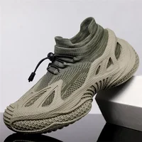 Men's Running Shoes Mesh Upper Breathable Sporty Casual Footwear Summer Trend Ultra-lightweight Comfortable Slip-on Ankle High