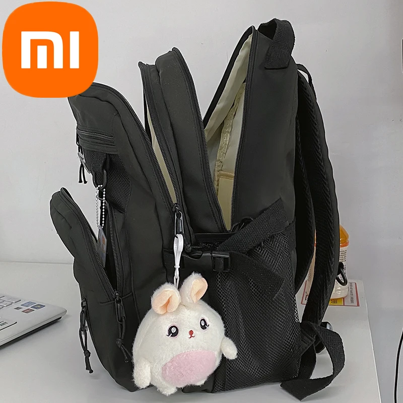 

Xiaomi Backpack Multi-pocket Solid Color Nylon Women College Style Large Capacity Travel Rucksack School s for Teenage Girl