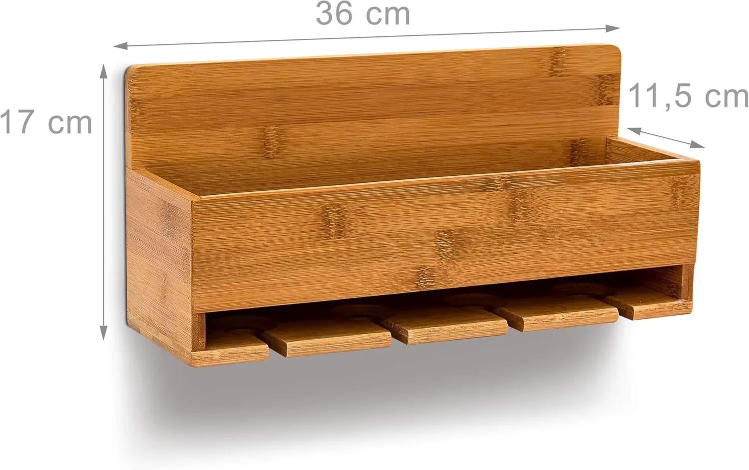 Wine Rack with Glass Wine Rack Holder Bamboo 17 x 37 x 11.5 cm, White and Black-Brown