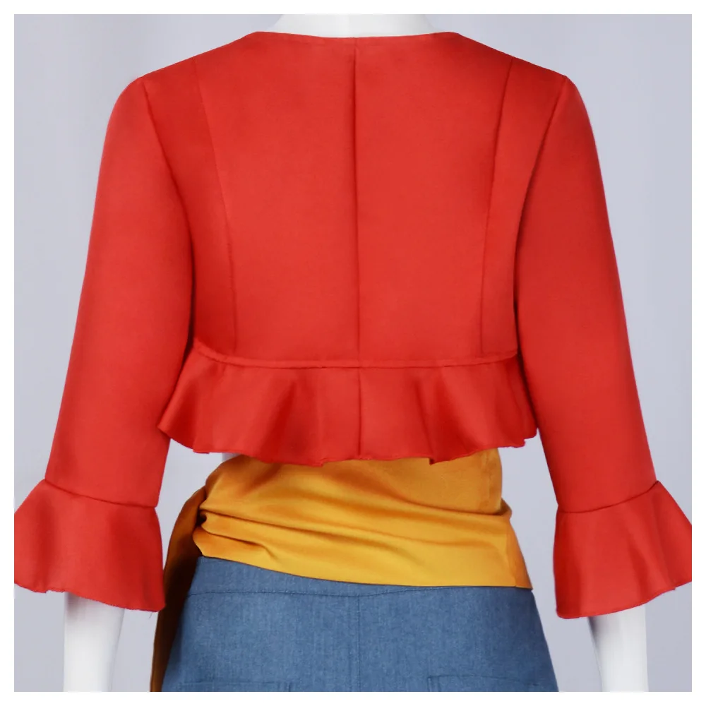 One Piece: Monkey D. Luffy | Red Cosplay Costume 29 One Piece Monkey D. Luffy Cosplay Costume for Women (Unofficial)