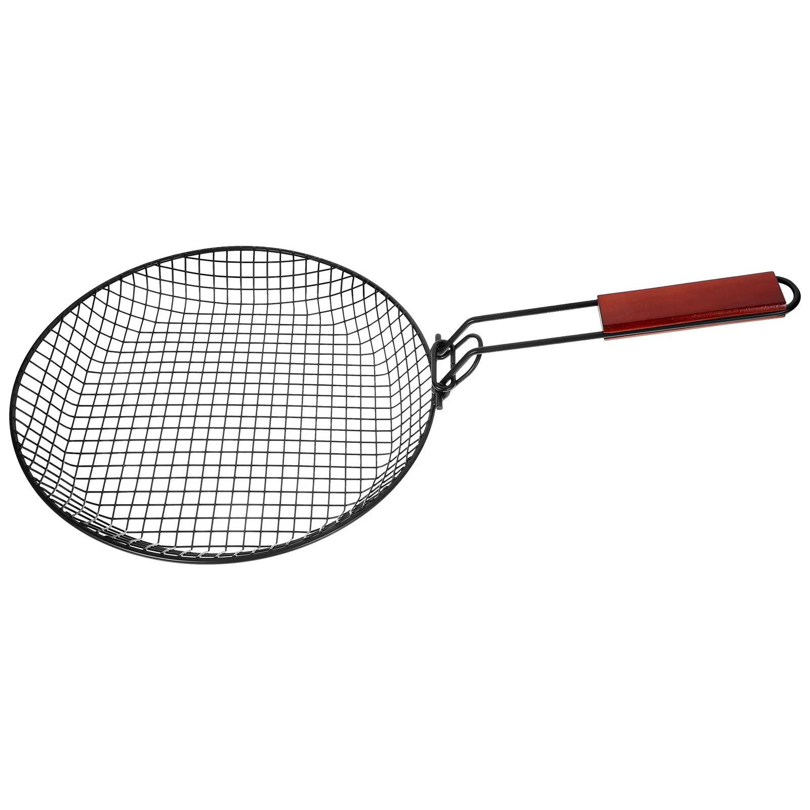 

Stainless Steel Baking Basket Frying Portable Grill Round Vegetable Grilling BBQ Baskets Outdoor Food Carbon