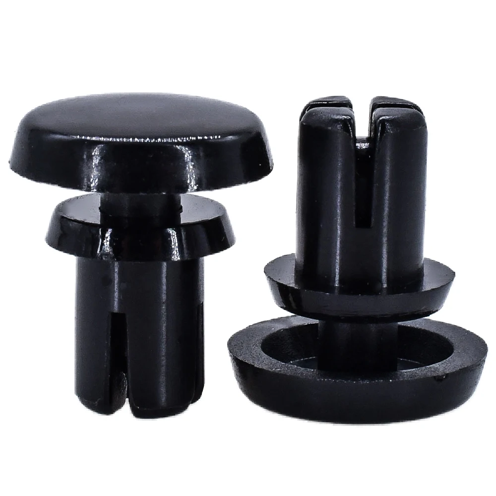 100/200pcs R Type Nylon Rivet R-R6080 White/Black Clip PC Board Fastener Push-type Rivets Plastic Expansion R-Type Rivets