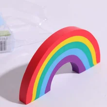 

2021 New Kawaii Cartoon Big Colorful Rainbow Eraser Student Cute Eraser Stationery Children's School Supplies Gifts for Kids