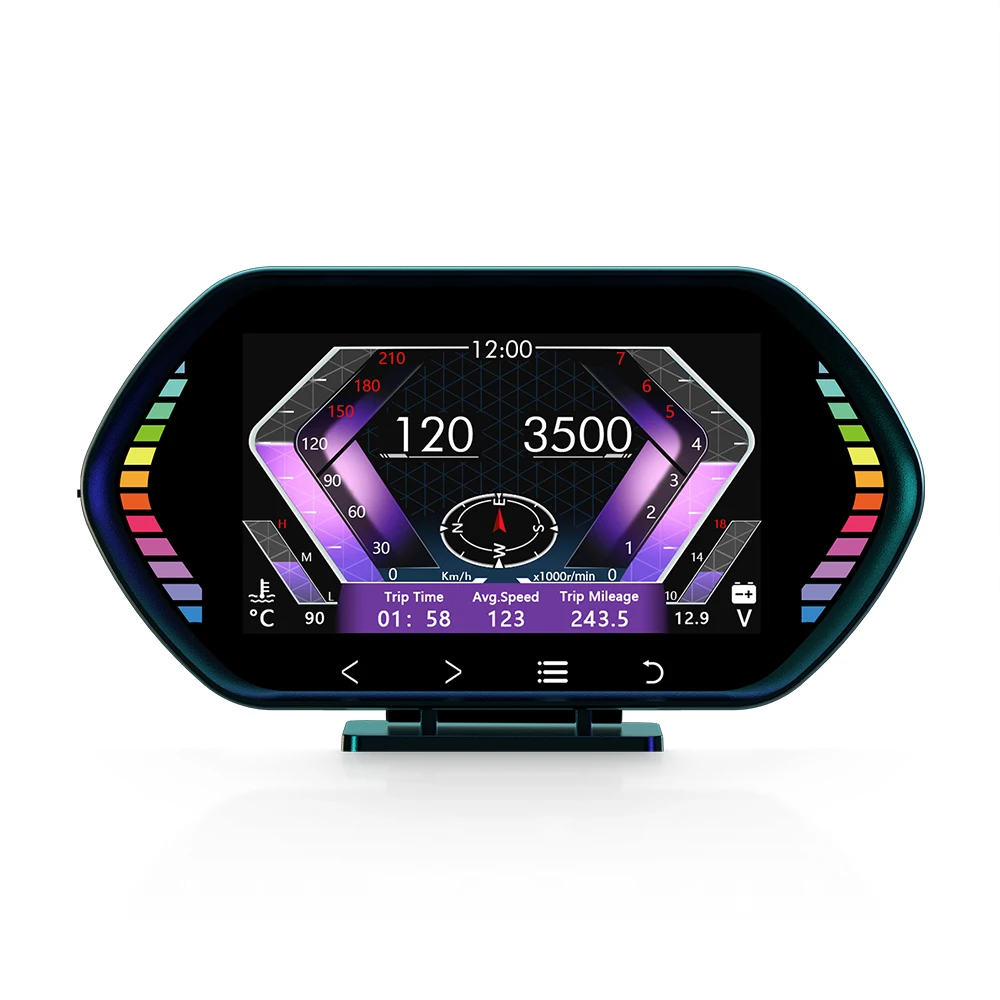 Heads Up Display for cars Universal Dual System 4.5 Inches HUD speedometer  for car GPS Interface Temperature for All Vehicle - AliExpress