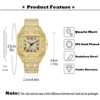 Classic Luxury Business Men's Steel Strap Square Roman Scale Rhinestone Quartz Watch Lesiure Male Wristwatch Relogio Masculino 6