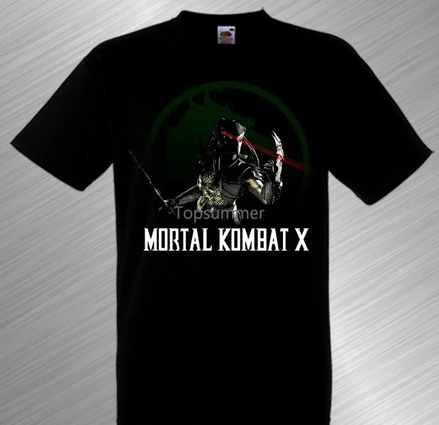 

Mortal Kombat X Premium T Shirt Predator Character From Mkx Predator Fighter Short Sleeve 100% Cotton Man Tee Tops