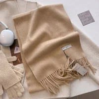 Роскошный зимний шерстяной шарф, женский кашемировый теплый брендовый платок из пашмины, женские шали, толстые мягкие шарфы Bufanda, палантин 2024 — изображение 3