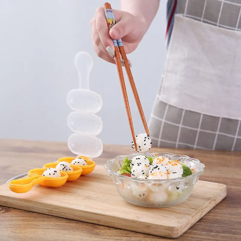 Rice ball mold 2Pcs/Set Baby Vegetable Ball Mold Food Decoration Kids Lunch DIY Sushi Onigiri Maker