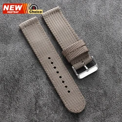 Breathable Universal Nylon Watch Bands with Quick Release - 22mm (Grey)