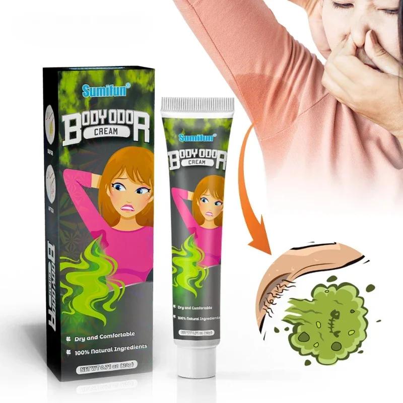 

Body Odor Removal Cream Sweat Underarm Odor foot Deodorant ointment Antiperspirant Refreshing Eliminate Bad Smell Deodorizer