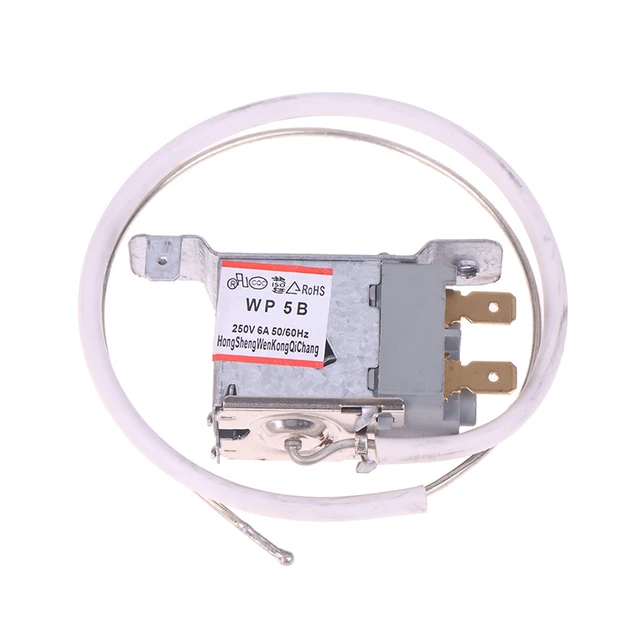 Aide à la réfrigération AC 250V 6A 50/60Hz WP5B Thermostat de réfrigérateur 2 broches avec cordon de 50 cm 1