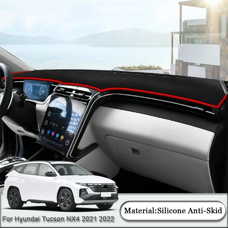 

Car Styling For Hyundai Tucson NX4 2021 2022 Auto Dashboard Protective Mat Shade Cushion Pad Rose Carpet Mat Cover Accessories
