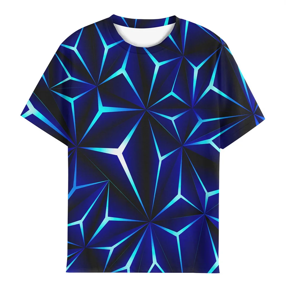 kids T-Shirts 3D Print Flame lightning Pattern Round Neck T-Shirts Casual Boys Girls Tops Oversized Fashion Kids Tees Clothing 3