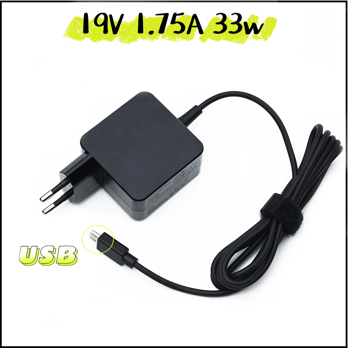 19V 1.75A 33W AC Adapter Power Supply Laptop Charger For Asus E200 E200H E200HA E202S E202SA TP200S TP200SA X206HA