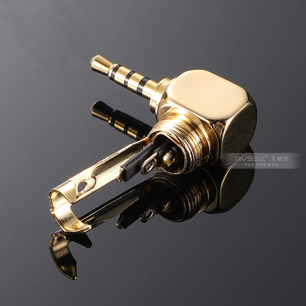 AVSSZ Carbon Fiber 3.5mm Jack Stereo Headphone Plug - Straight/Angle, 3/4/5 Poles, DIY Repair & Replacement (2.5mm, 4.4mm) Description Image.This Product Can Be Found With The Tag Names Computer Cables Connecting, Computer Peripherals, PC Hardware Cables Adapters, Straight angle plug