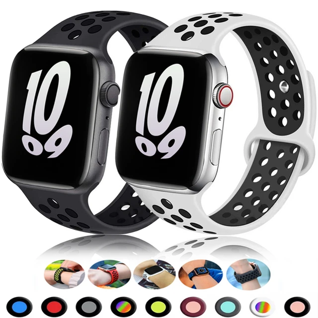 Bracelet sport respirant pour Apple Watch Band, 46mm, 44mm, 40mm, 42mm, 38mm, Rivière mm, 45mm, iWatch Series 10, 9, 8, 7, 6, SE, 5, 3, Ultra 2, 49mm 1