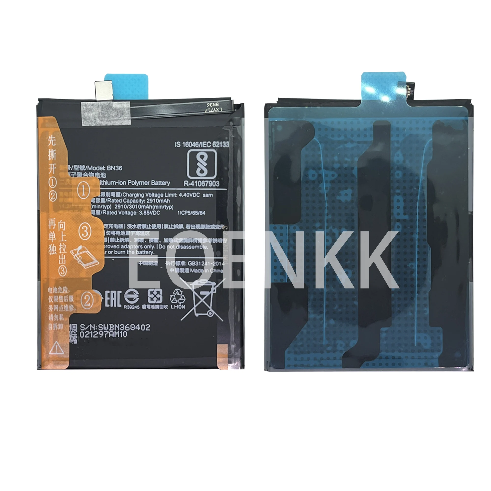 100% New Original BN36 Battery For Xiaomi A2 /mi 6X Phone Replacement  Bateria