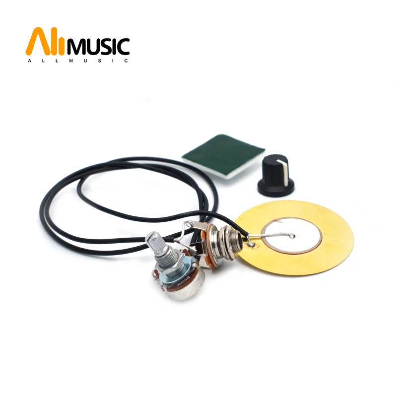50mm Guitar Pickup Piezo Transducer Prewired Amplifier With Volume