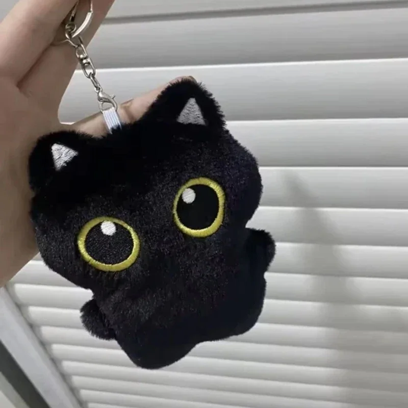 1/2pc Cute Black Cat Plush Toy Doll Small Pendant Cuddly Pillow Cushion Ins Black Cat Plush Toy Doll for Boy Girl Birthday Gifts