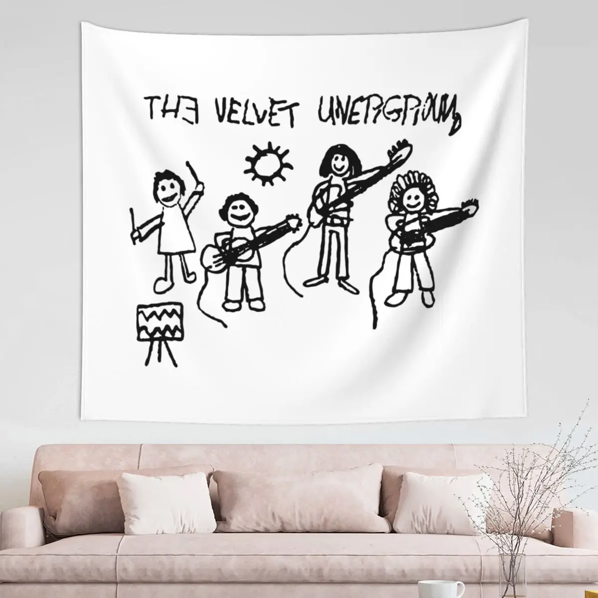 

The Velvet Underground Tapestry Bohemian Polyester Wall Hanging Room Decor Beach Mat Art Wall Tapestry