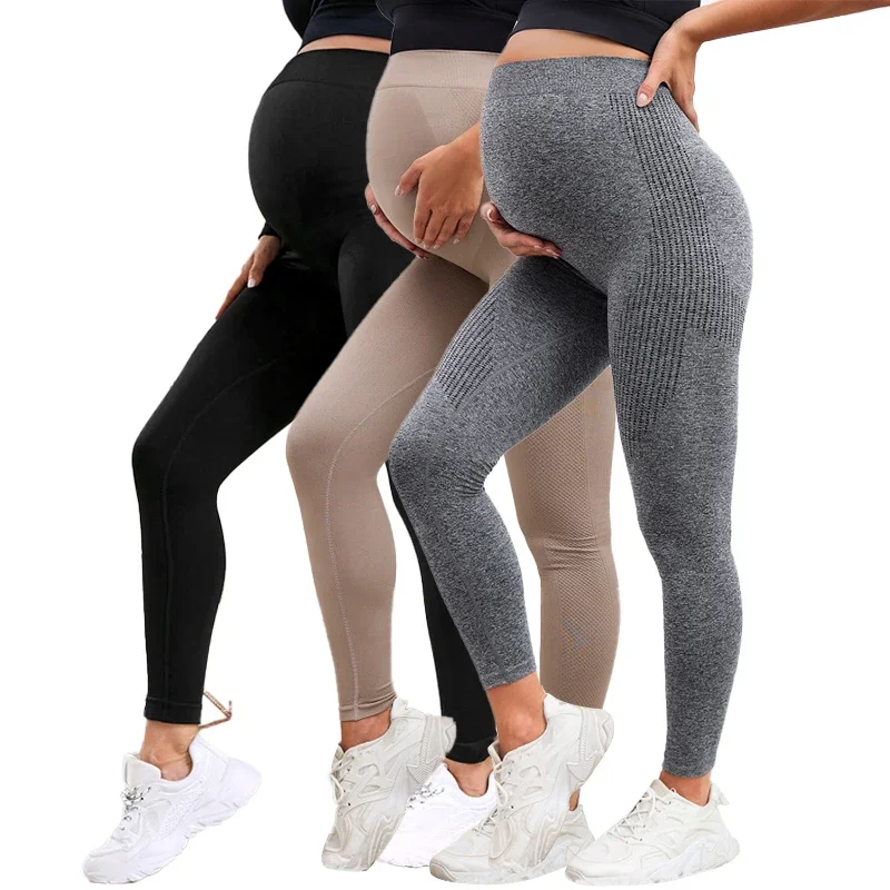 Maternity Leggings High Waist Skinny Belly Support Postpartum Body Shaper Fitness