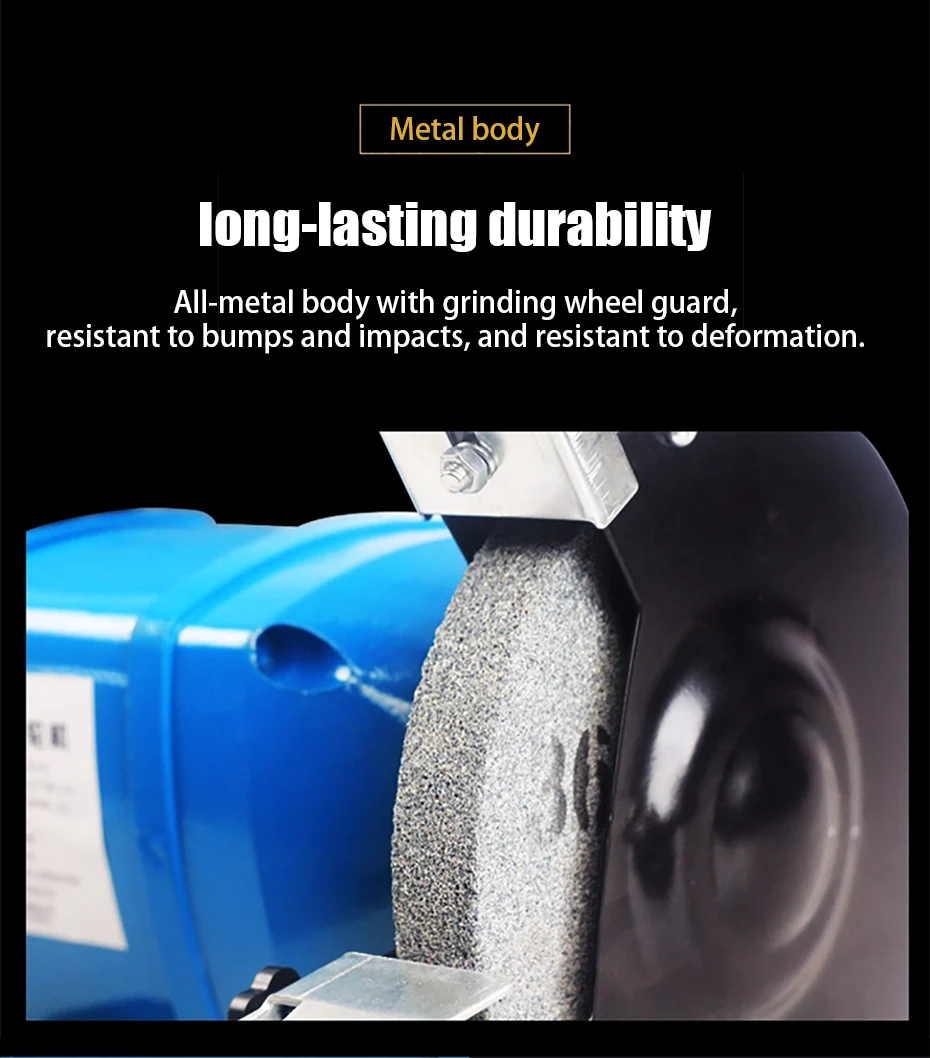 Portable Benchtop Grinder Polisher 220V - Adjustable Speed Grinding Tool for DIY