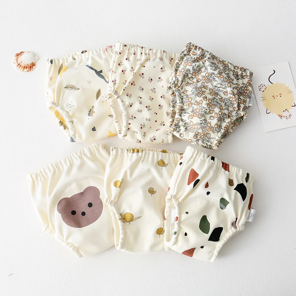 

Baby Pants Waterproof Reusable Training Pants Cotton Baby Diaper Infant Shorts Nappies Panties Nappy Changing Underwear Cloth