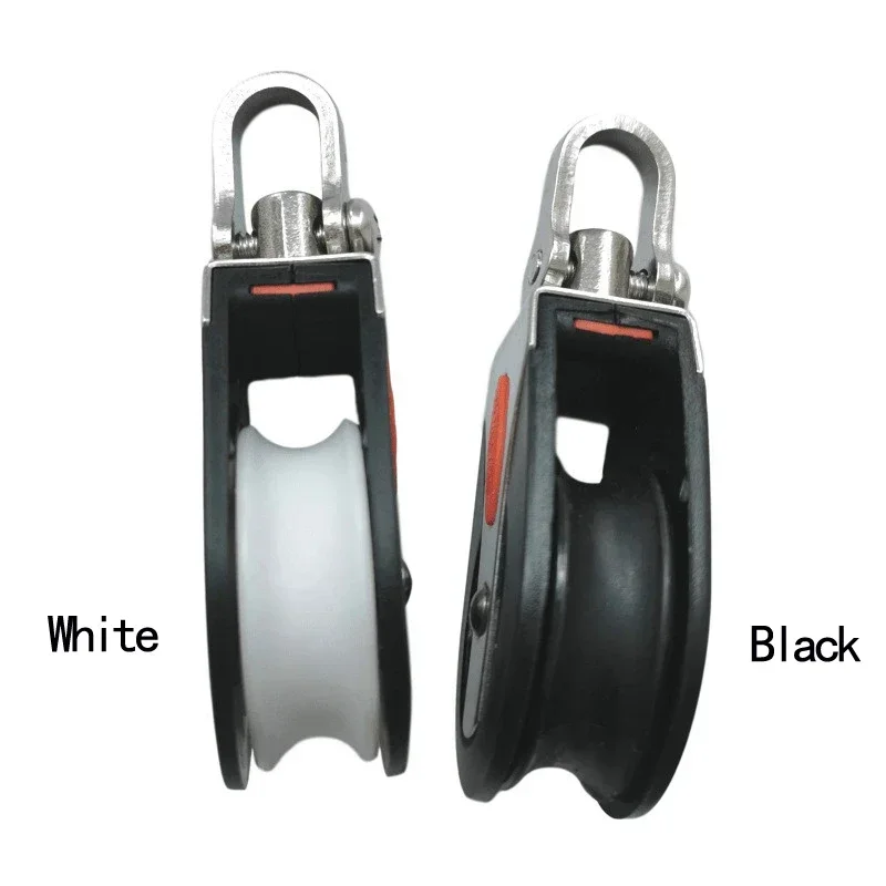 Nylon Single Pulley With Swivel – Sailboat Rope Management Block, High Load Capacity