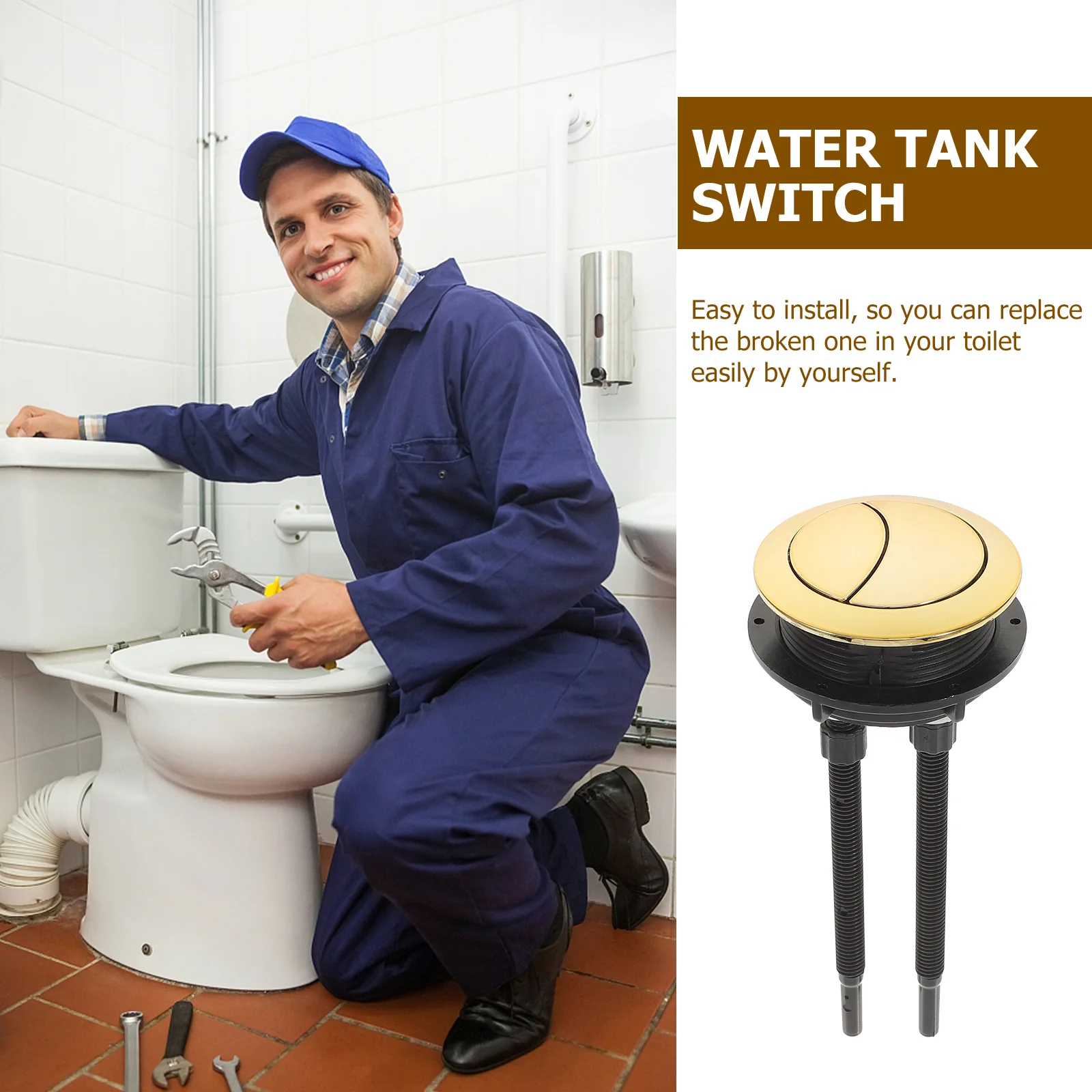 Toilet Flush Button 2 Pcs