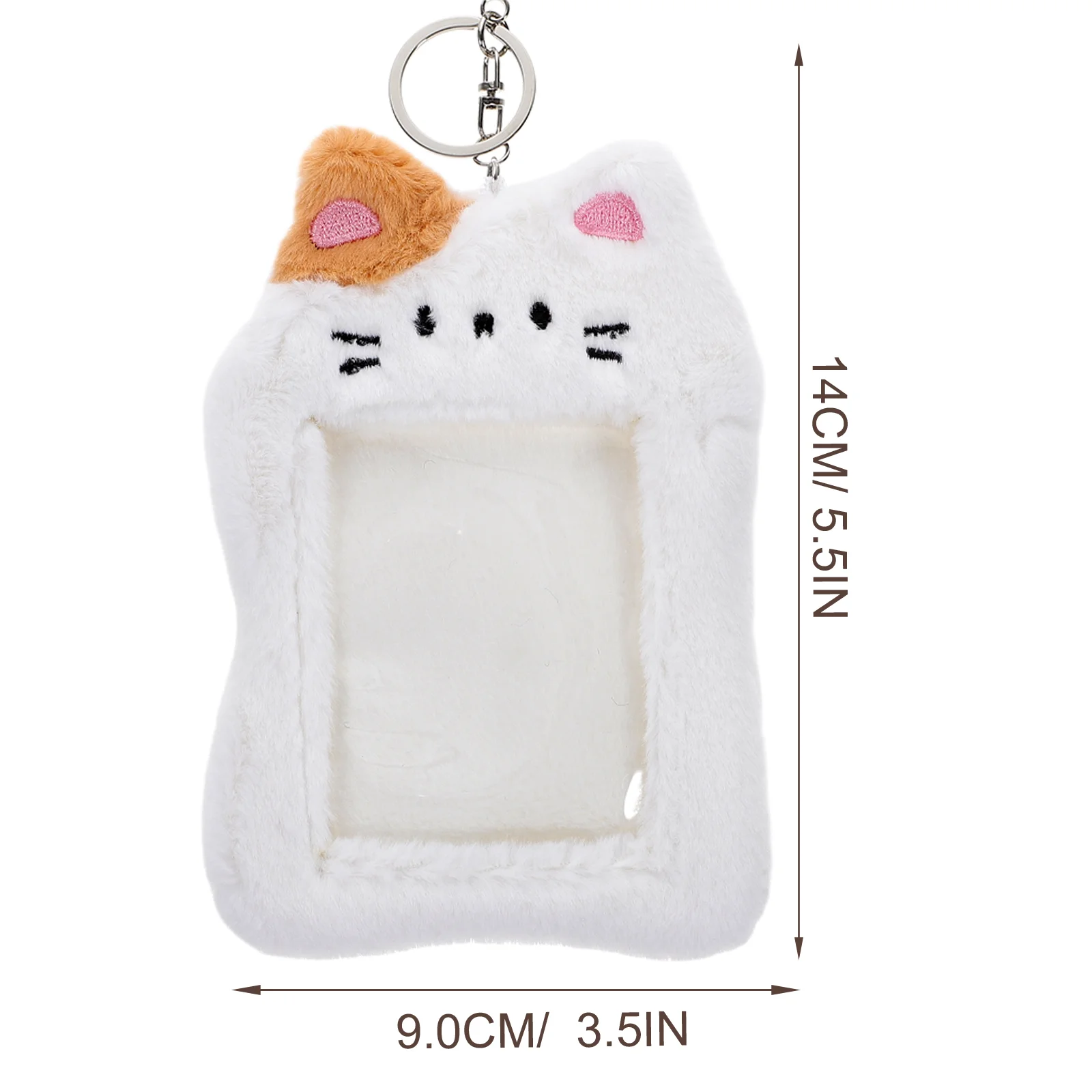 

Plush Card Holder Postcards Sleeve Keychain Cover Cartoon Bookbag Student Protector Visible Animal Id Badge