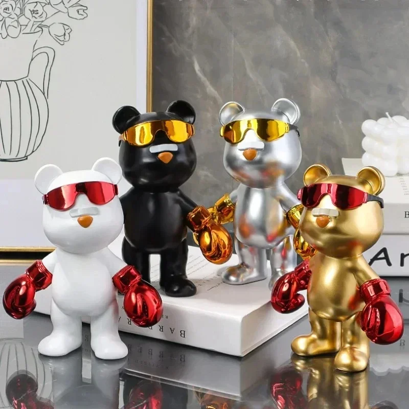 

Hot selling boxer, violent bear, living room, office, modern home, light luxury decoration, resin jewelry, holiday gifts