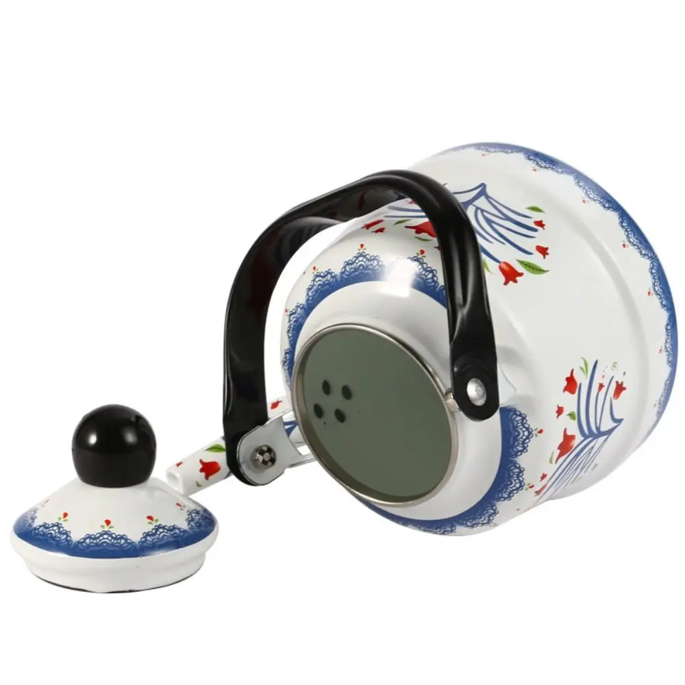 2.5l Enameled Teakettle Vintage European Color Painting Enameled Tea Kettle For Stovetop/Induction Cooke Kitchen Enamel Kettle enameled tea kettle